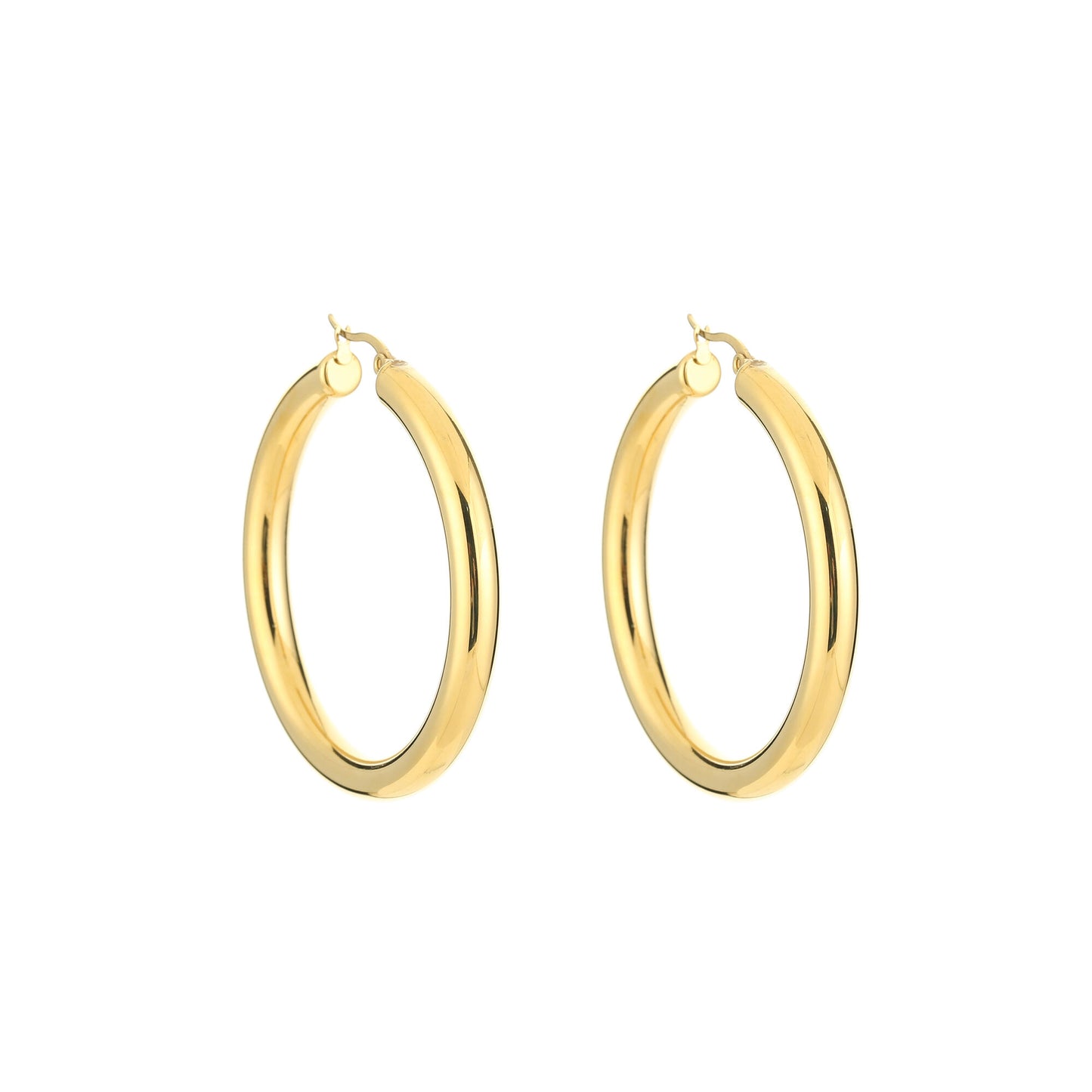 Classic Gold Hoops 40mm