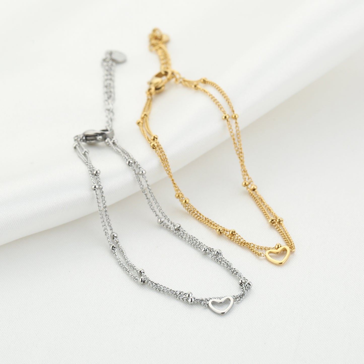 Forever Connected Duo Bracelet Set – Sunset Fashion (Gold & Silver)