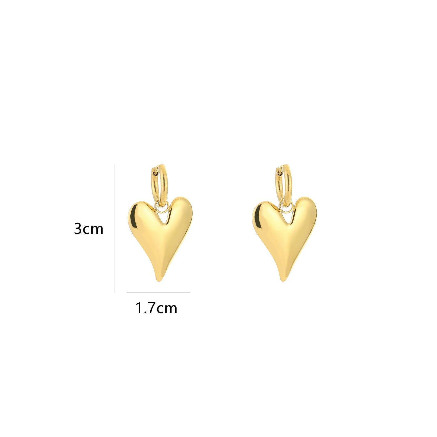 Heart Drop Earrings