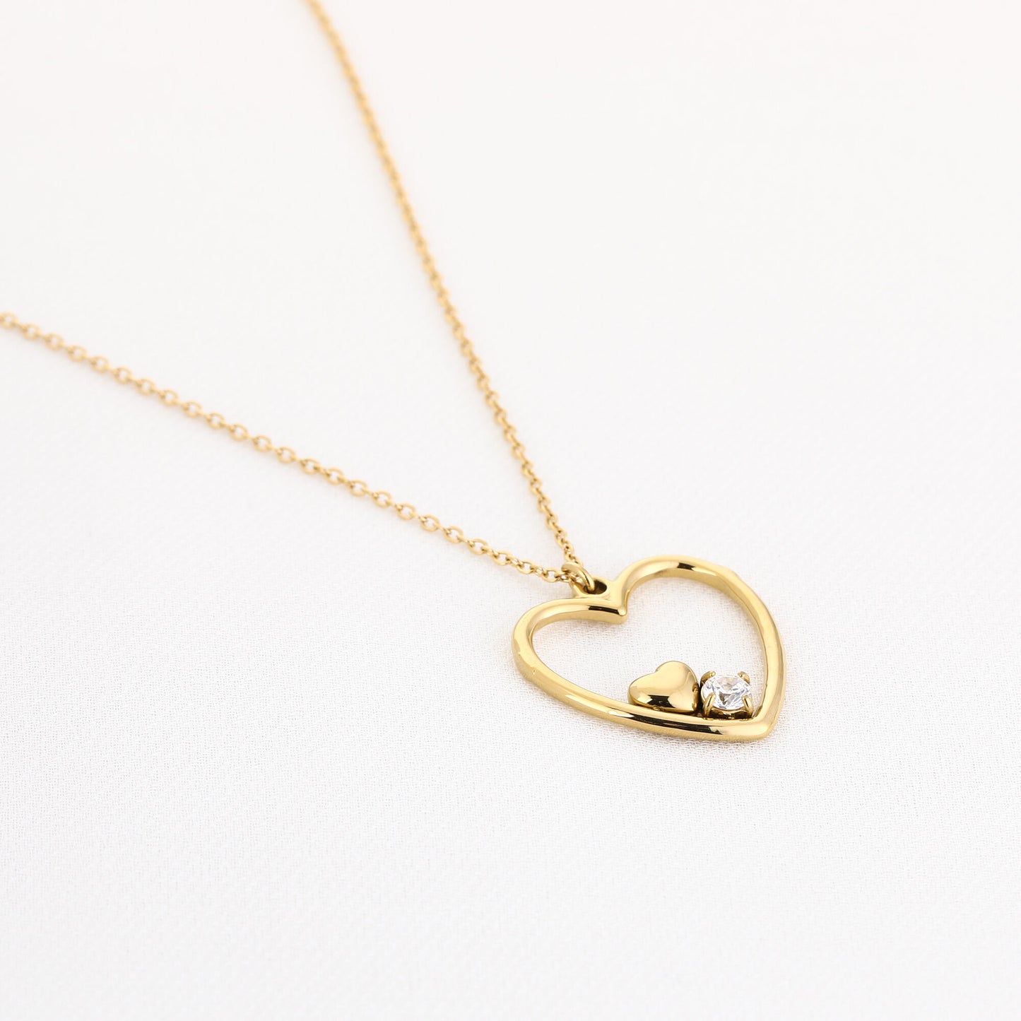 open heart necklace