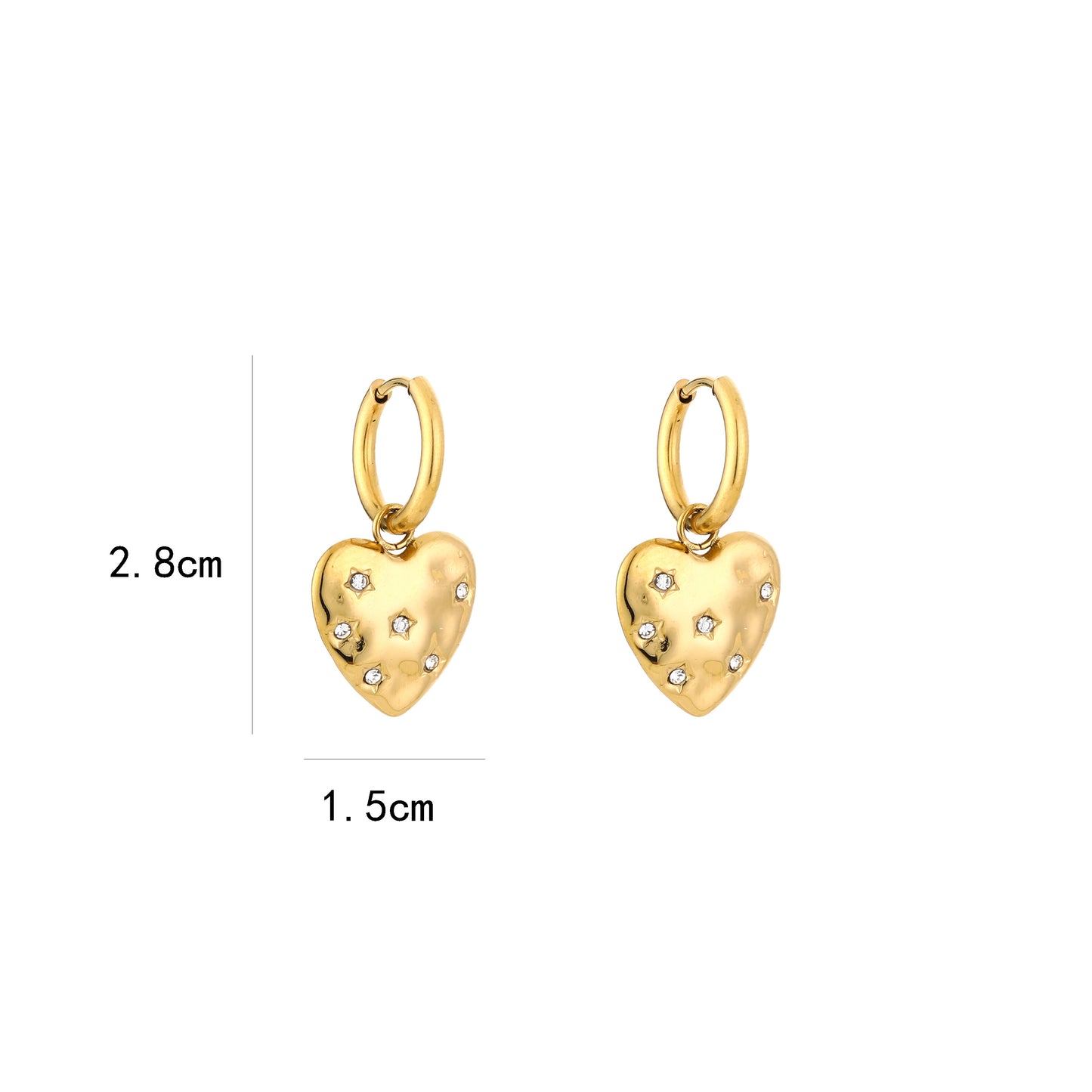 Heart Sparkle Hoops