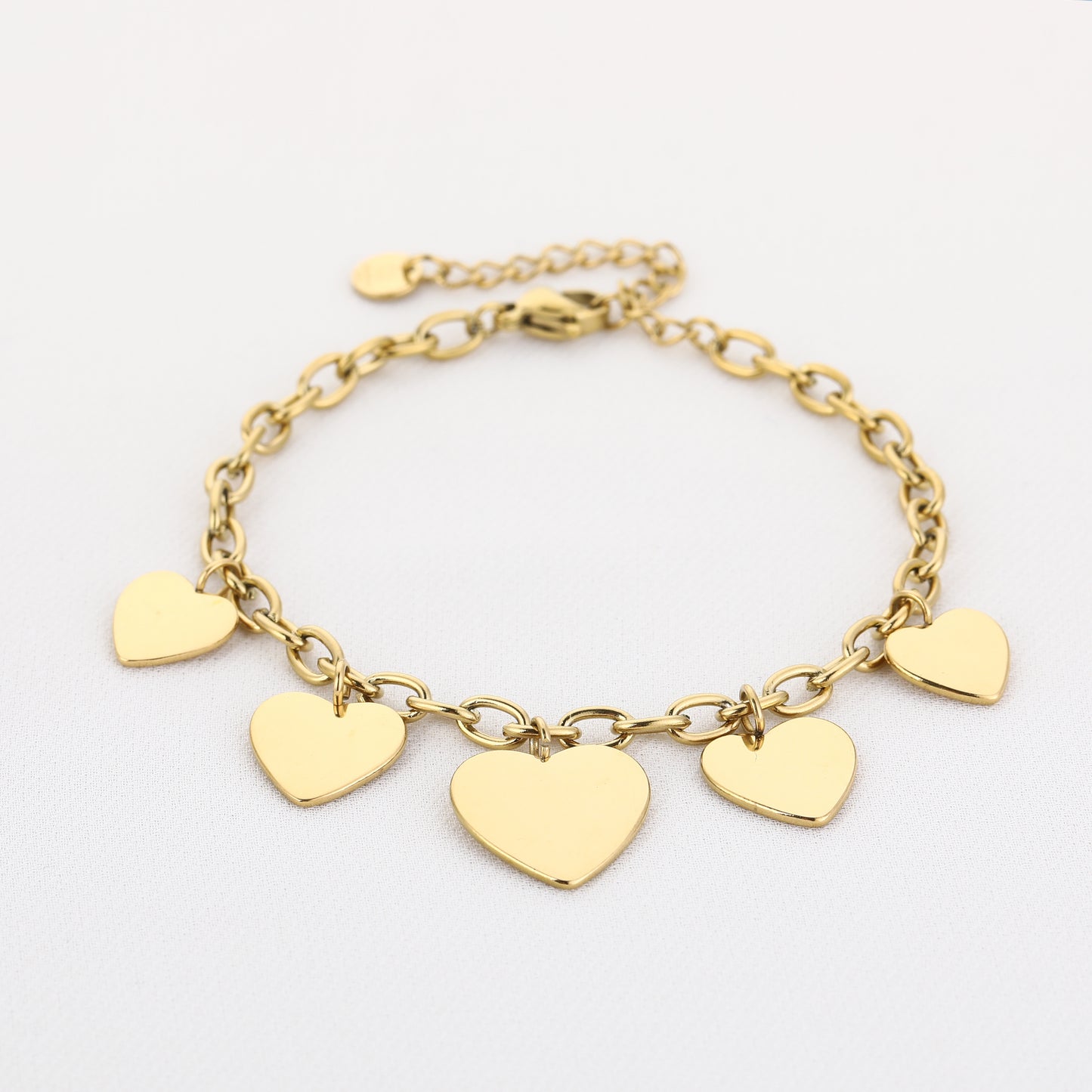 Heart Chain Bracelet