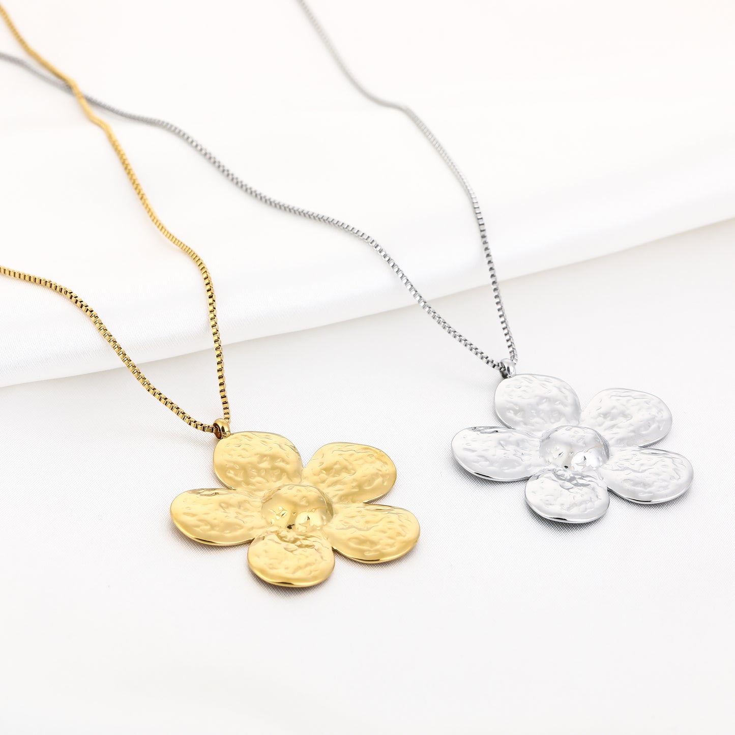 Floral Long Pendant Necklace