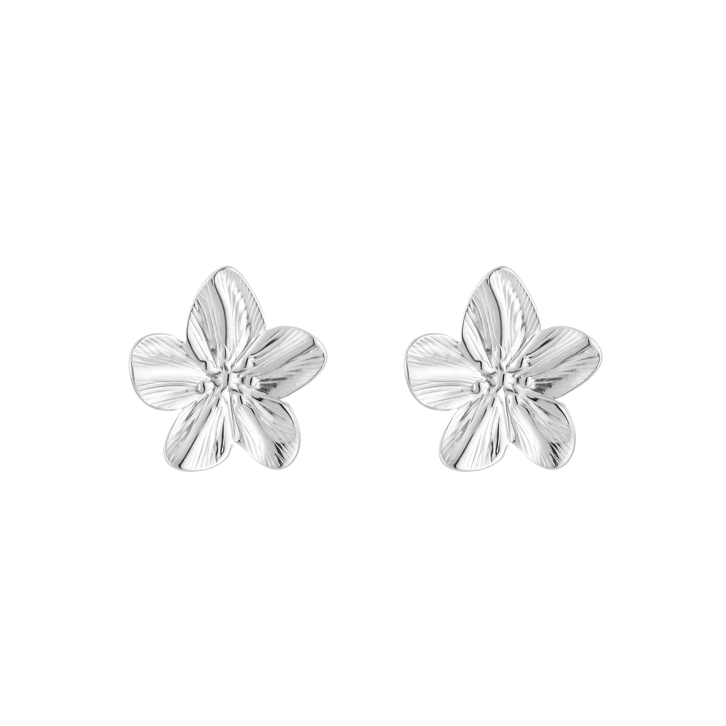 Floral Shine Stud Earrings
