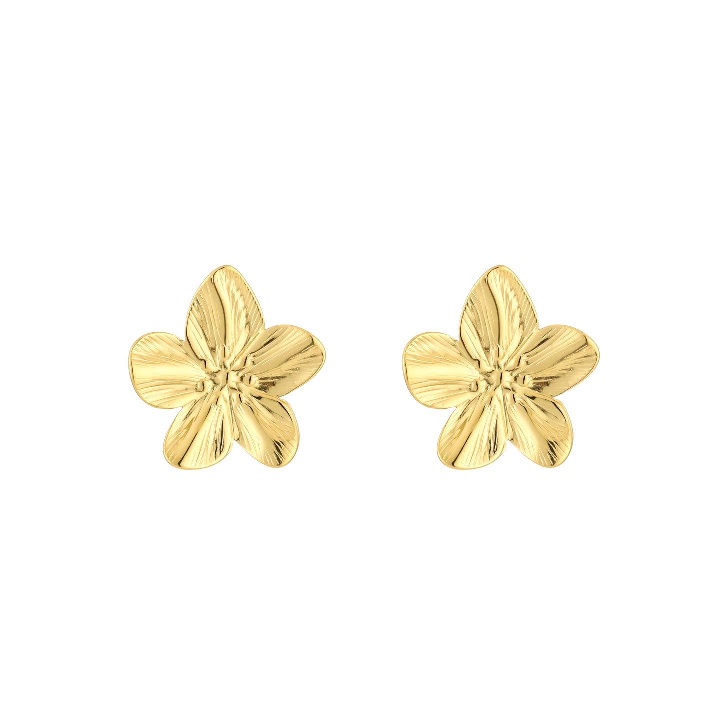 Floral Shine Stud Earrings