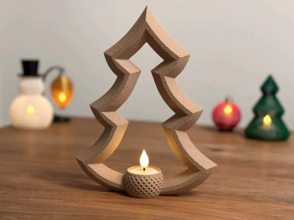 Kerstboom Waxinelichthouder – 18 cm