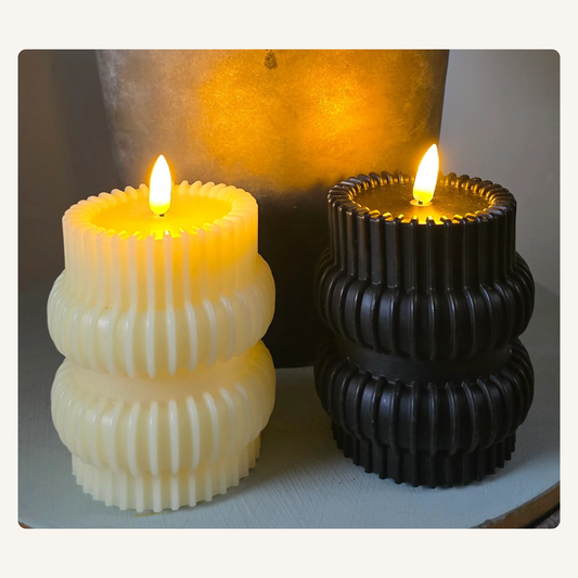 Warm & Veilig LED-pilaren Set – 5 Formaten & 4 Kleuren (met Timer)