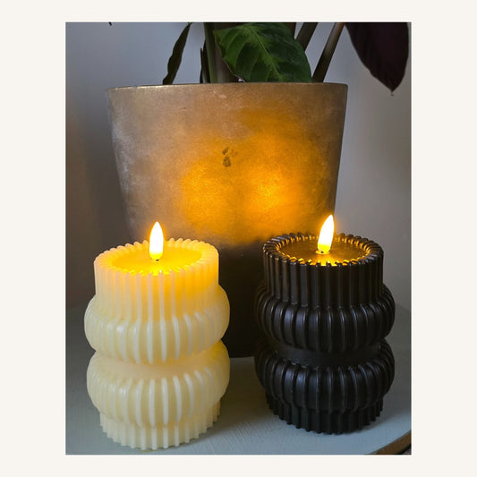 Warm & Veilig LED-pilaren Set – 5 Formaten & 4 Kleuren (met Timer)
