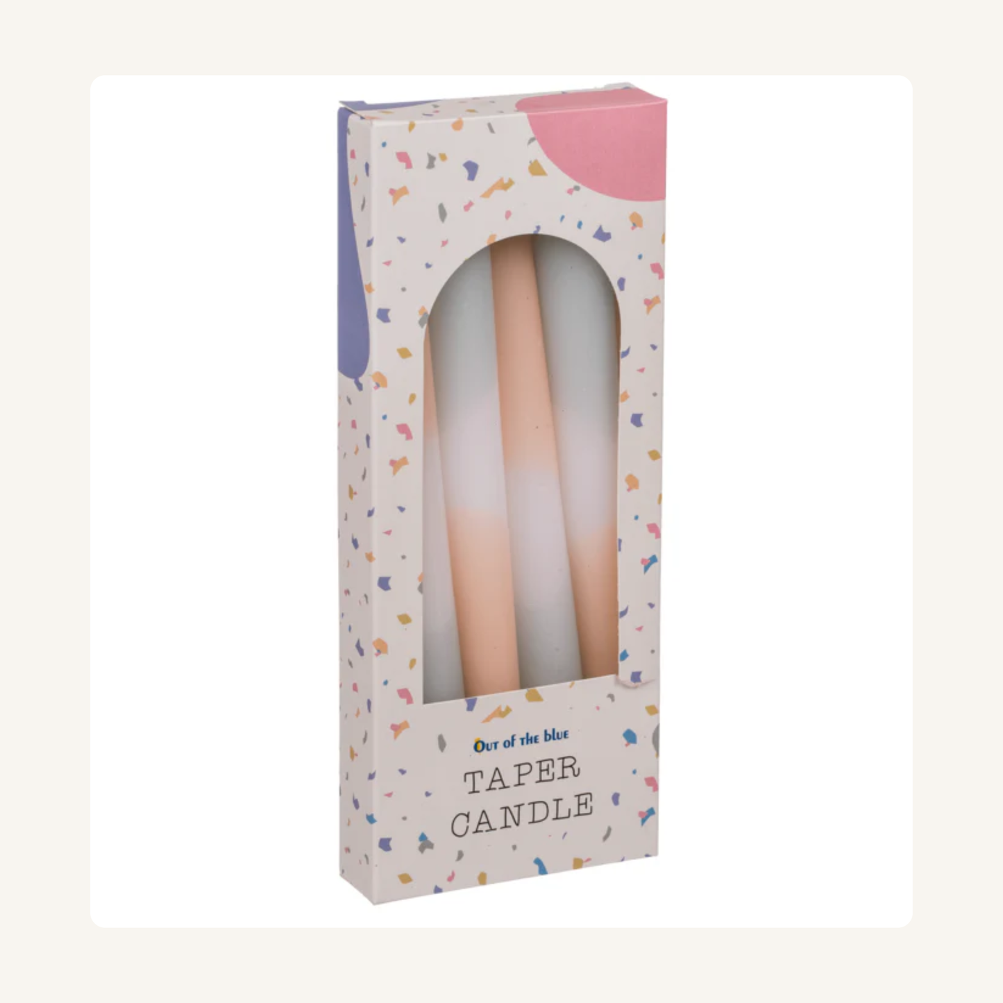 Pastel conische kaarsen – set van 4
