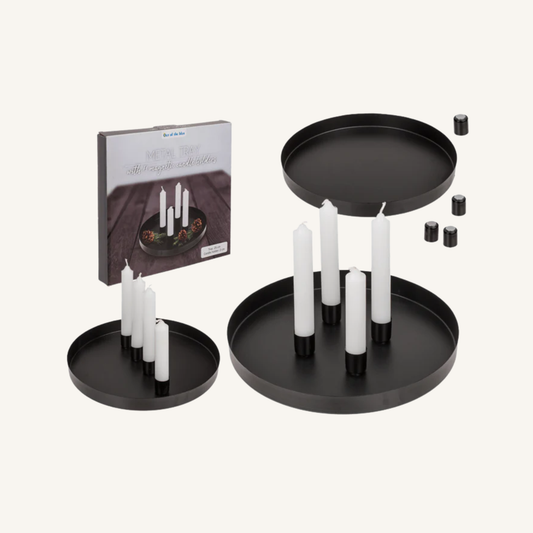 Ronde metalen kaarsenhouder