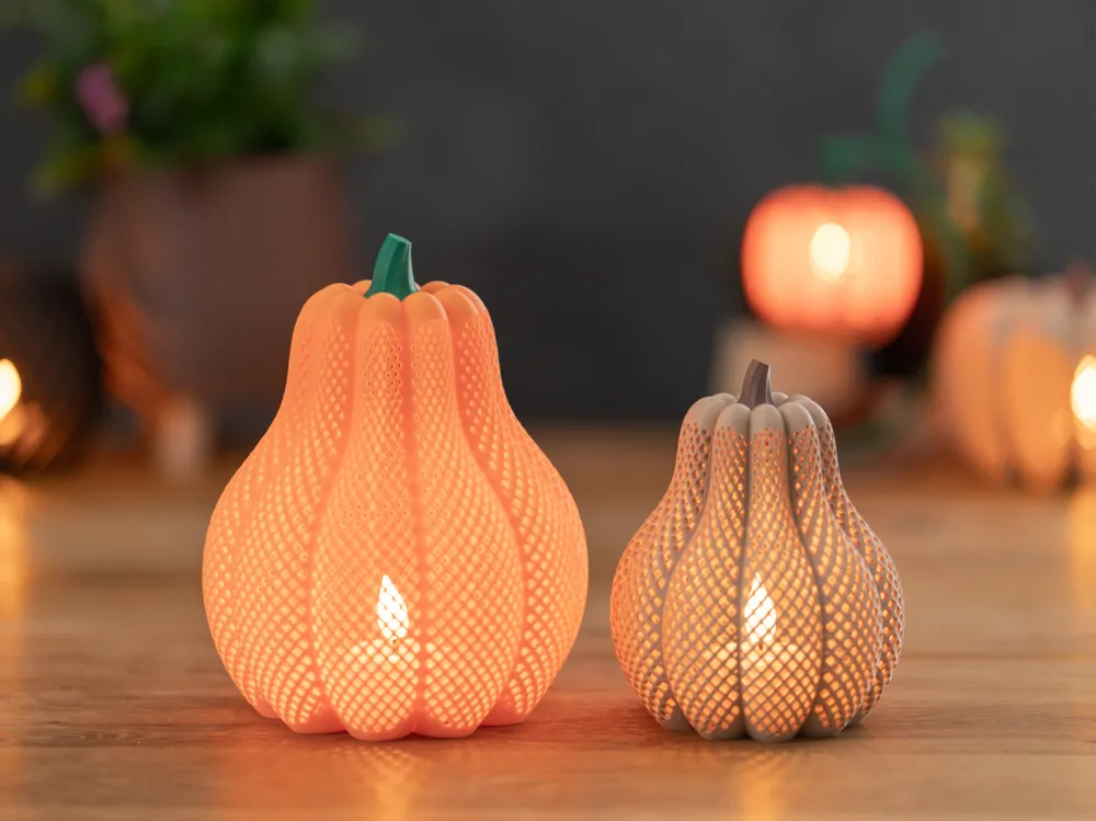Butternut Pompoen Waxinelichthouder – Groot & Klein