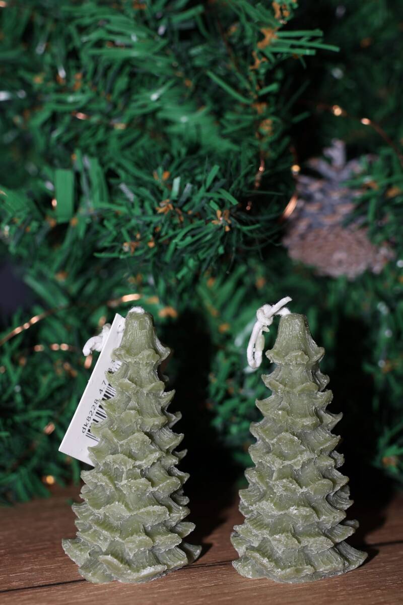Groene Kerstboom Kaars – Kolony Kerstdecoratie 12,8 cm (Per Stuk)