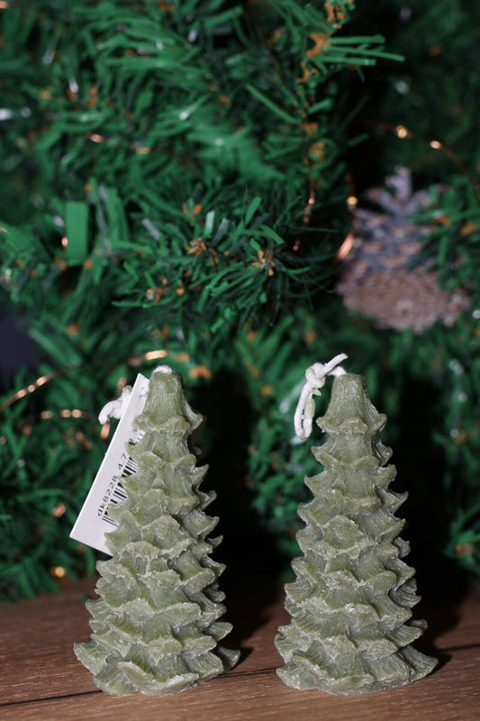 Groene Kerstboom Kaars – Kolony Kerstdecoratie 12,8 cm (Per Stuk)