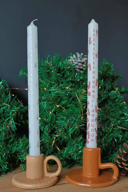 Rustik Lys Adventkaars – Aftellen tot Kerst (Duurzaam & Sfeervol)