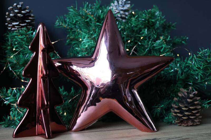 EGLO CATACOL Kerstset Rood – Ster + sterkandelaar (Luxe Glossy Decoratieset)