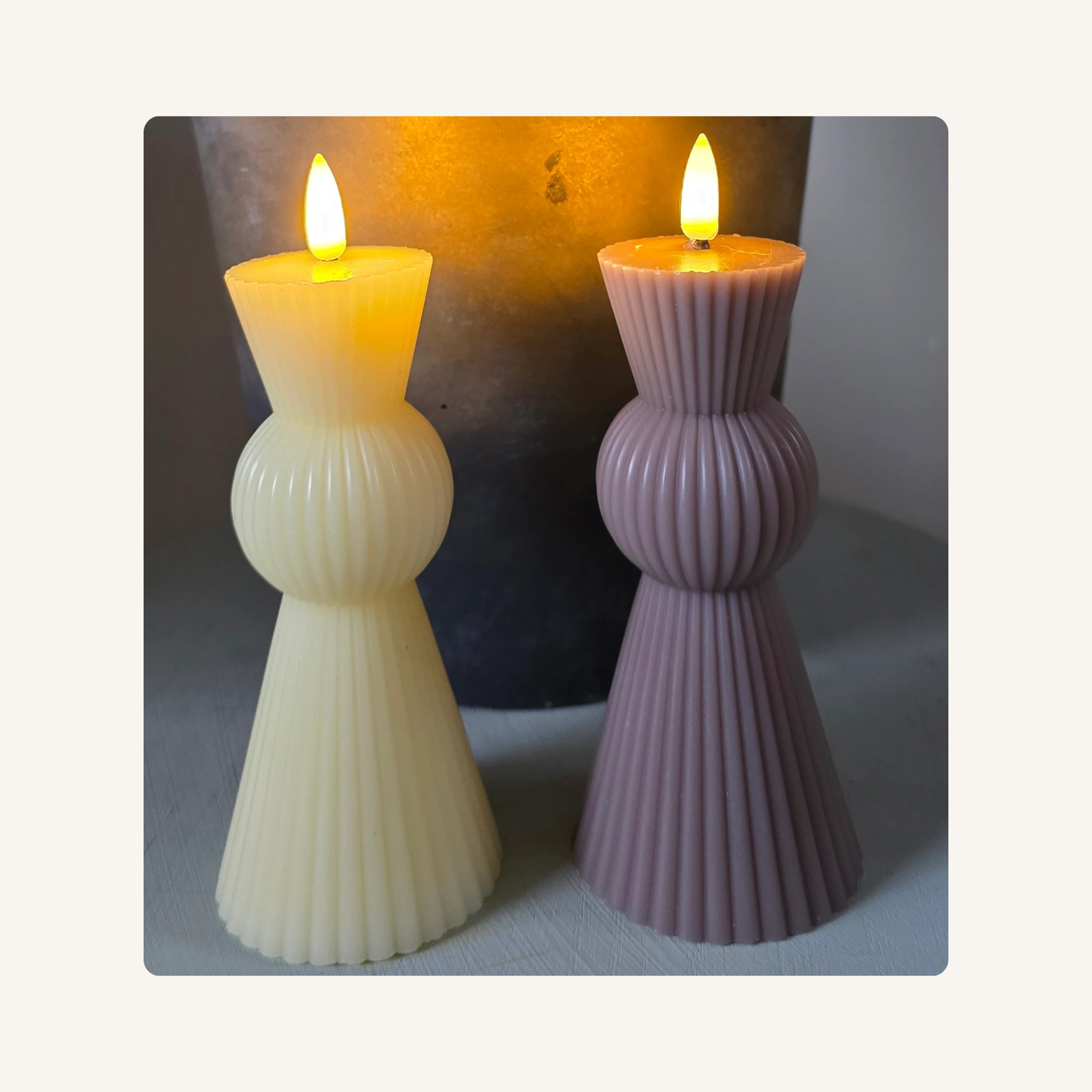 Warm & Veilig LED-pilaren Set – 5 Formaten & 4 Kleuren (met Timer)