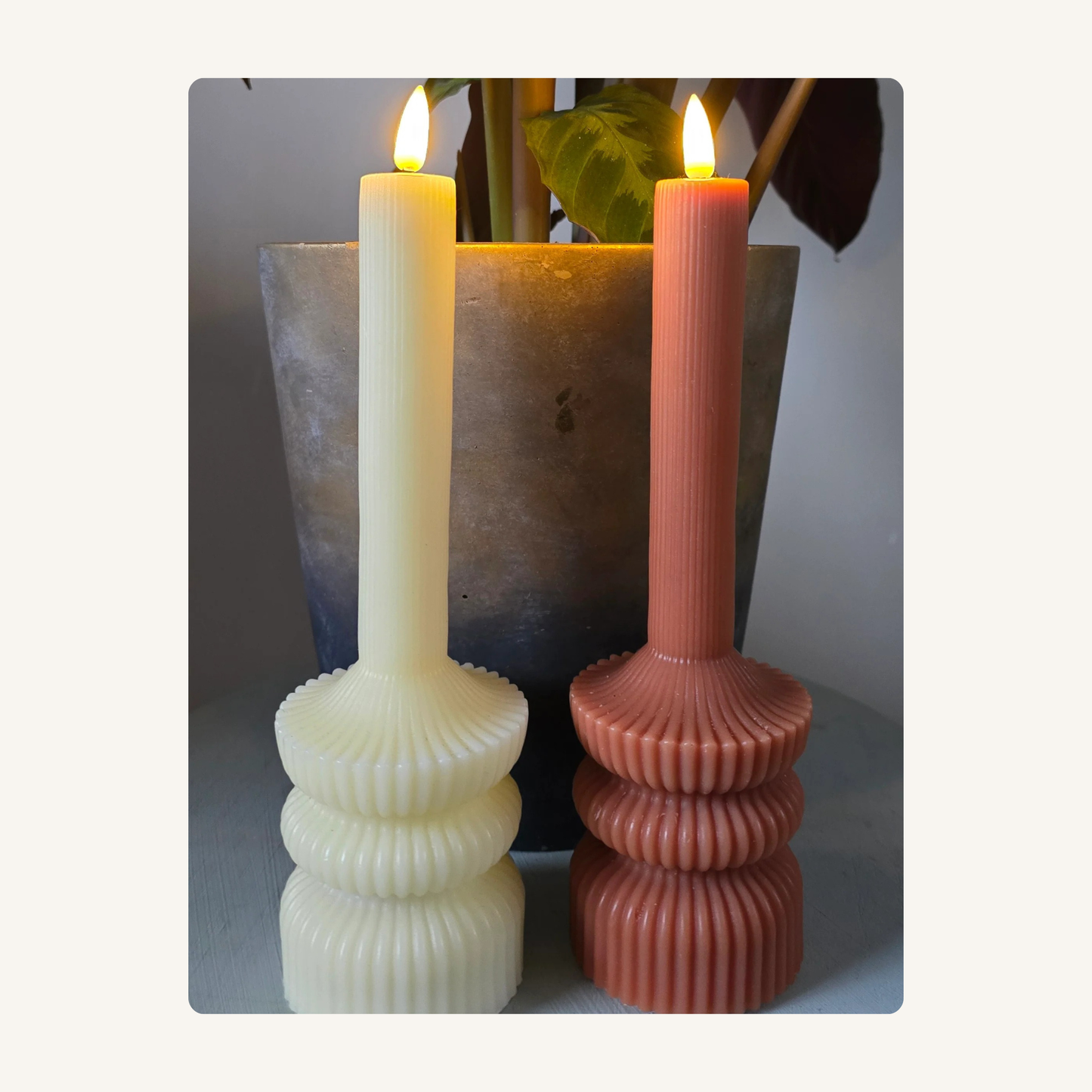 Warm & Veilig LED-pilaren Set – 5 Formaten & 4 Kleuren (met Timer)