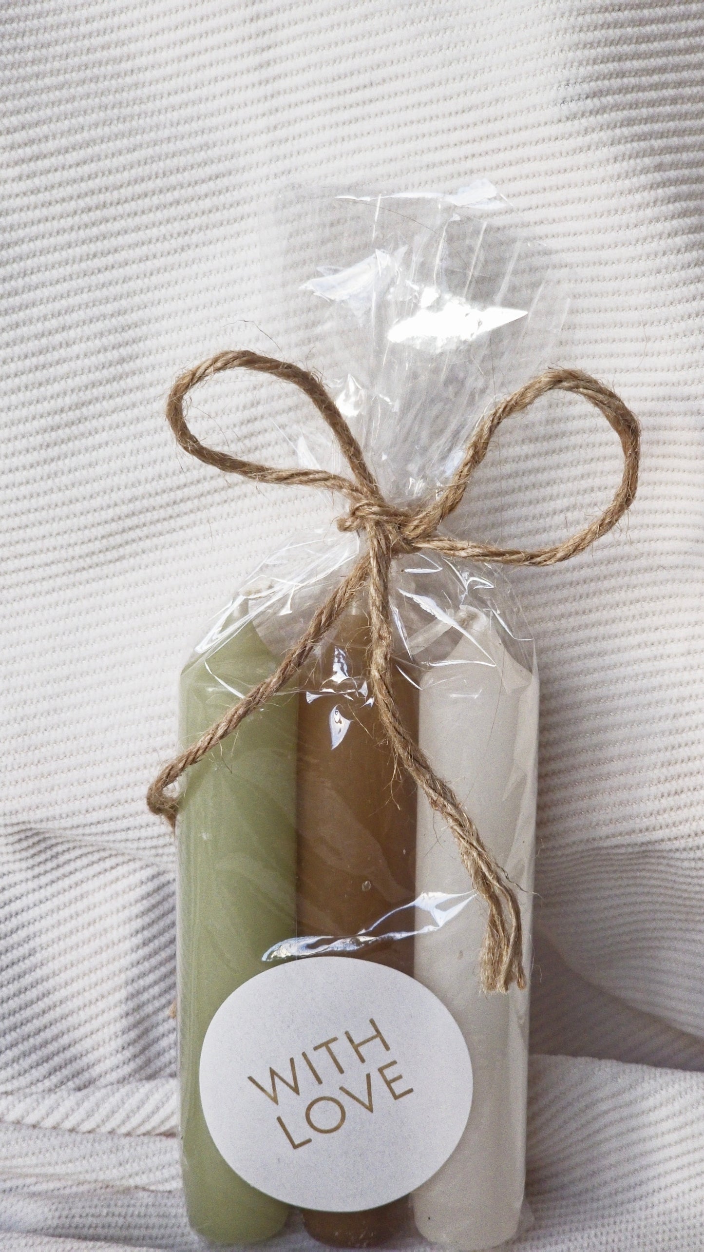 Giftset Rustik Lys Dinerkaarsen – 3 stuks