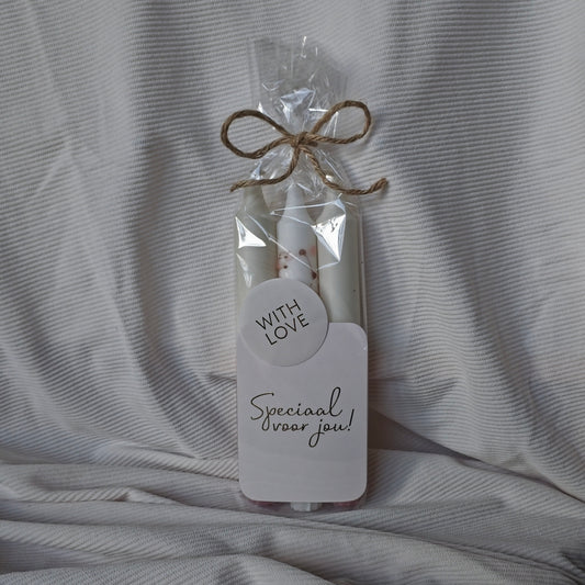 Giftset Dinerkaarsen met Kaartje