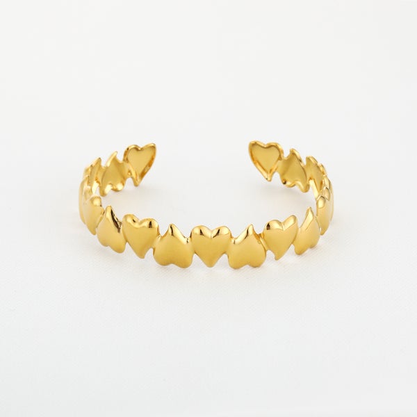 Heart Bangle Bracelet