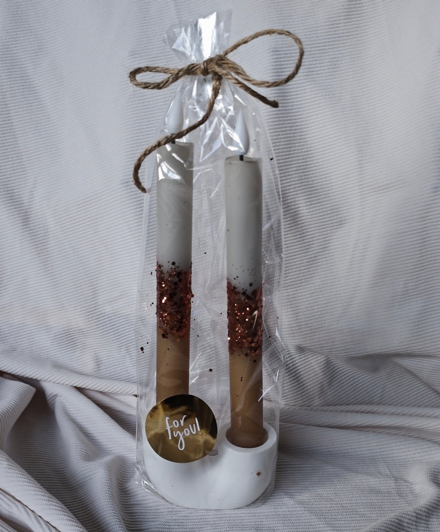 Giftset LED Dinerkaarsen met 3D Standaard