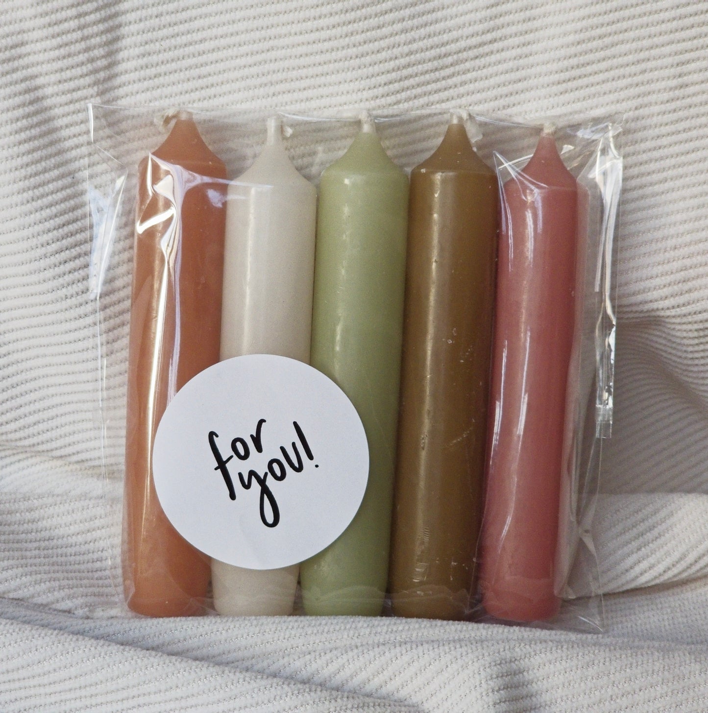 Giftset Rustik Lys Dinerkaarsen – 5 stuks