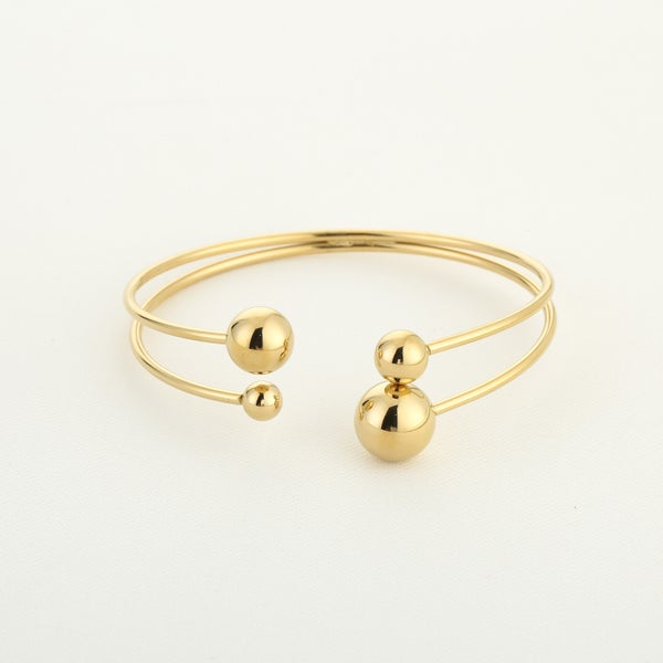Double Band Open Bangle