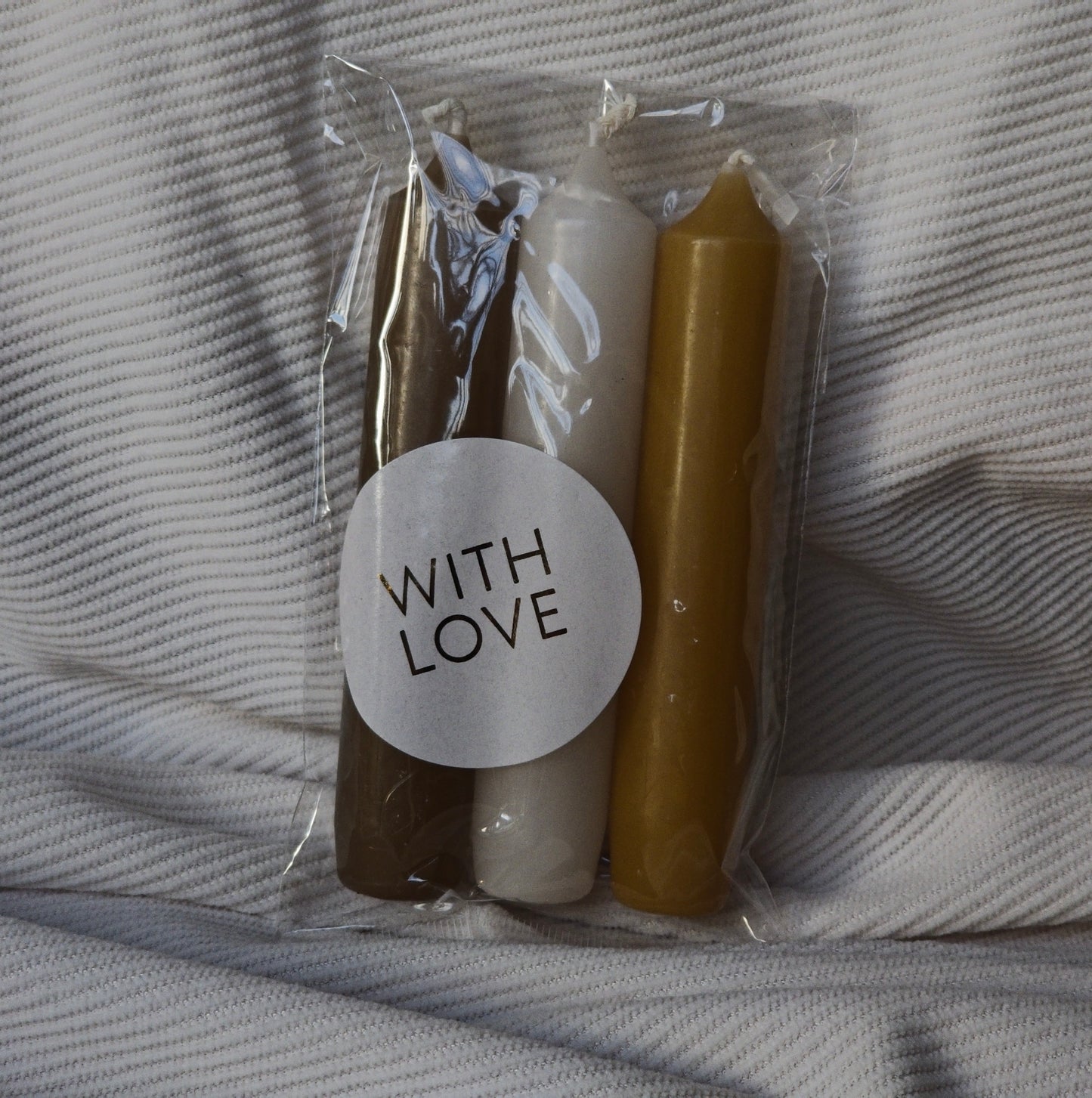 Giftset Rustik Lys Dinerkaarsen – 3 stuks