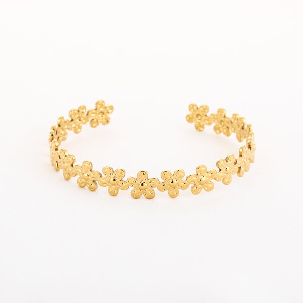 Floral Open Bangle