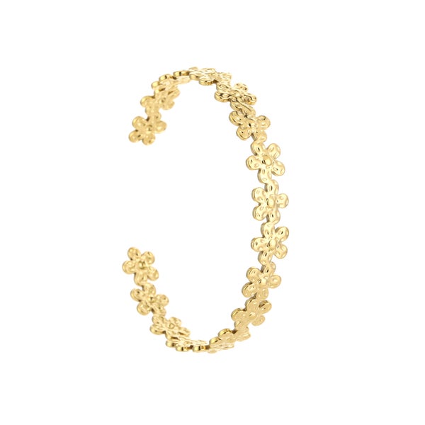 Floral Open Bangle
