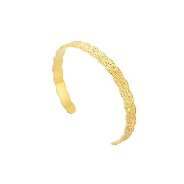 Braided Gold Bangle