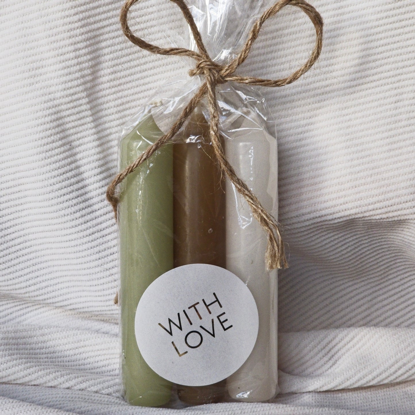 Giftset Rustik Lys Dinerkaarsen – 3 stuks