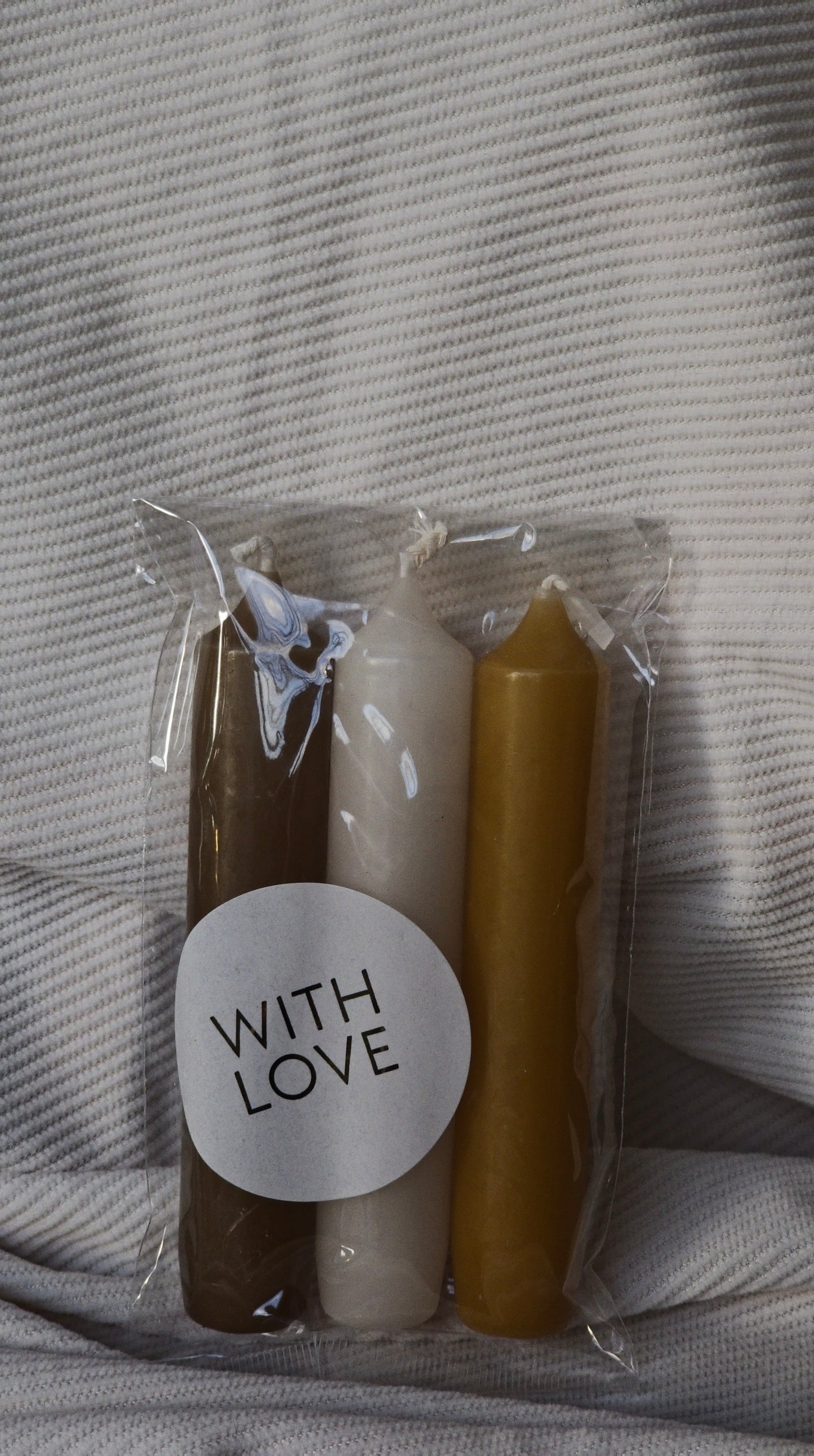 Giftset Rustik Lys Dinerkaarsen – 3 stuks