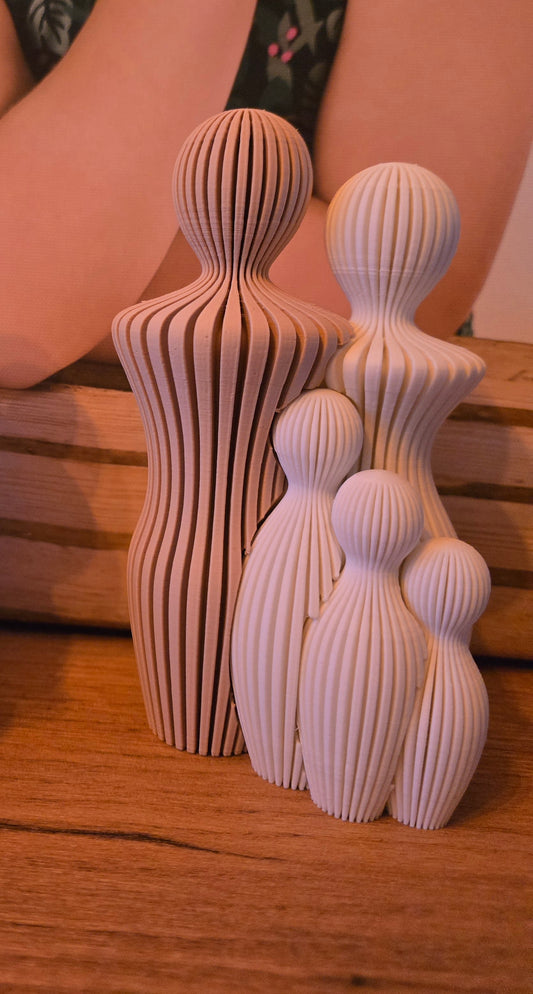 Gezinnetje – Latte bruin - ivoor wit