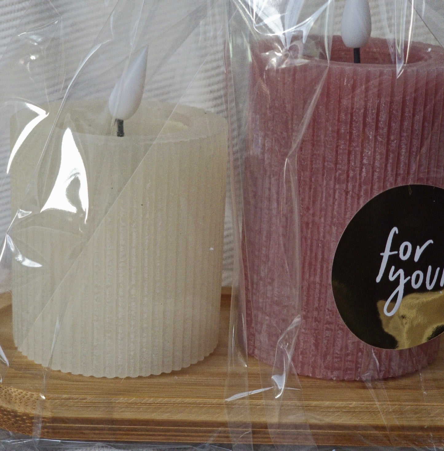 Giftset LED Stompkaarsen met Bordje