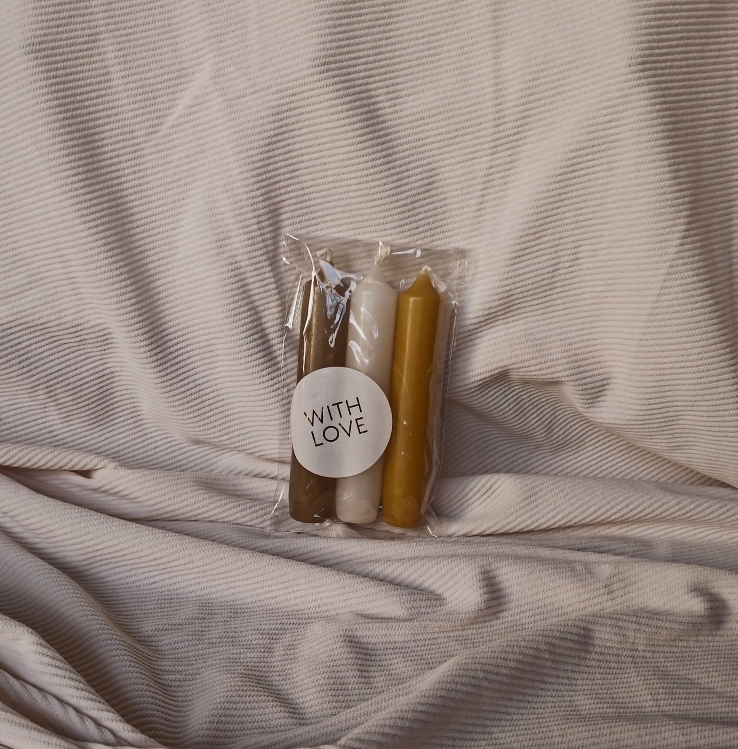Giftset Rustik Lys Dinerkaarsen – 3 stuks
