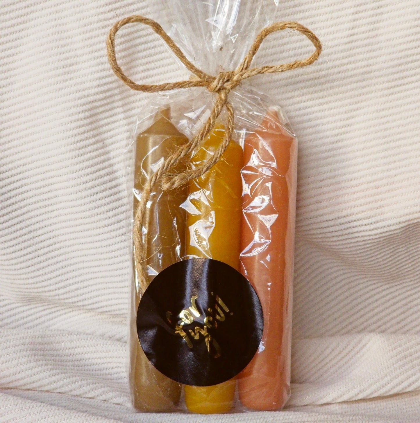 Giftset Rustik Lys Dinerkaarsen – 3 stuks