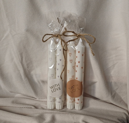 Giftset Rustik Lys Dinerkaarsen – 2 stuks